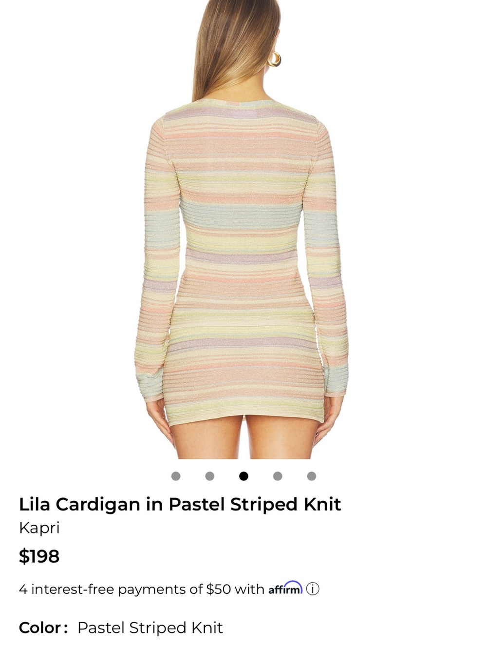 Lila Pastel Striped Knit Mini Dress